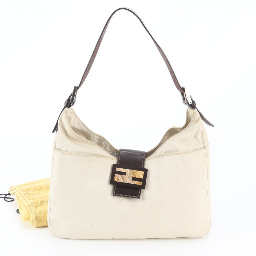 FENDI Brown Leather Shoulder Bag